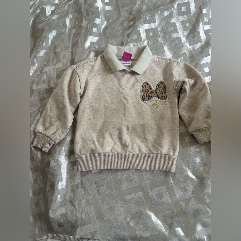Disney junior Minnie Mouse collard sweatshirt vintage style size 3T - Picture 2 of 11